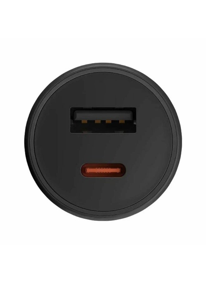 شاومي Fast Car Charger 43W with USB-A and USB-C Ports (BHR7989CN) Black - Image 3
