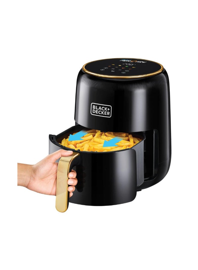 BLACK+DECKER 8-In-1 Digital Air Fryer 4.5 L 1500 W AF4510-B5 Black and Gold - Image 4