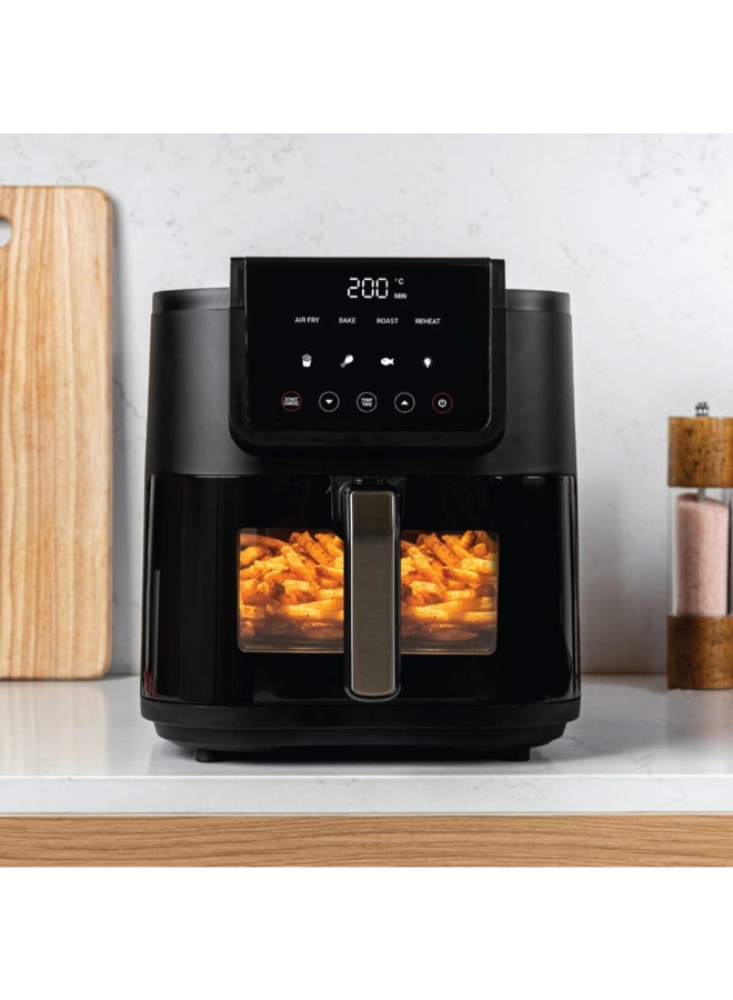 nutricook 7-Program Slim Air Fryer 5 L 1500 W NC-AFS100 Black and Silver - Image 3