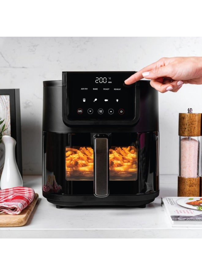 nutricook 7-Program Slim Air Fryer 5 L 1500 W NC-AFS100 Black and Silver - Image 5