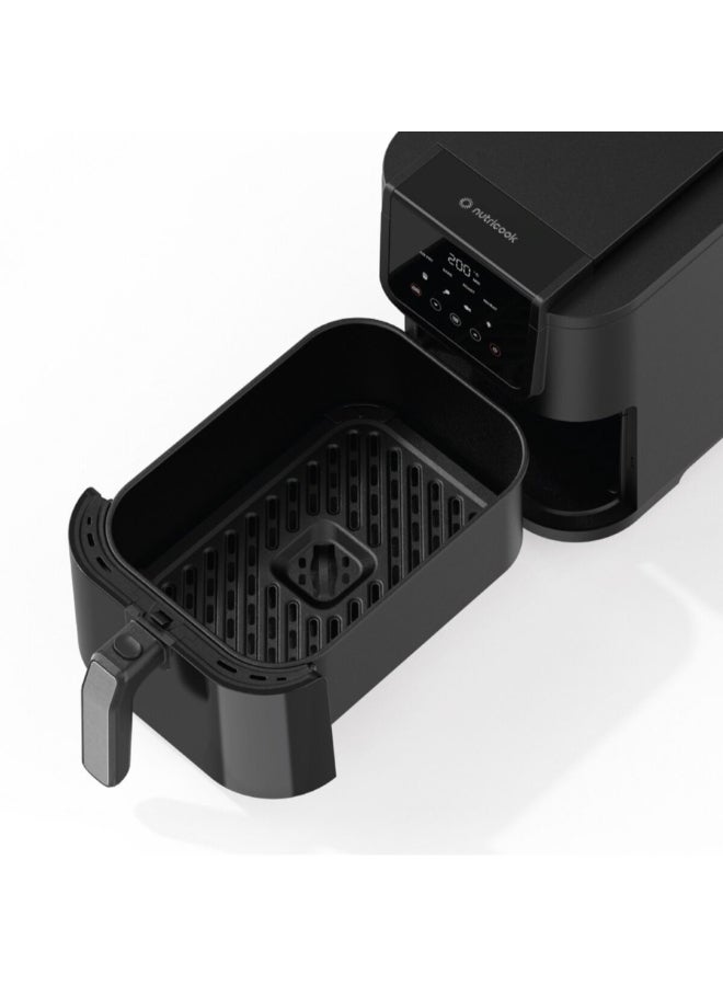 nutricook 7-Program Slim Air Fryer 5 L 1500 W NC-AFS100 Black and Silver - Image 2