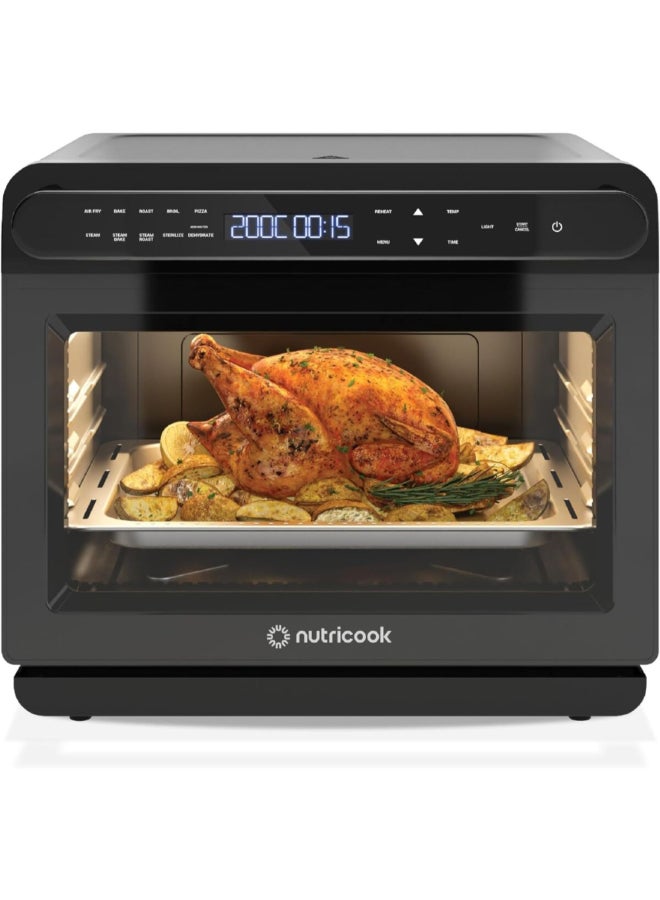 nutricook 1600W Steami Steam + Air Fryer Oven 24 L 1600 W NC-ST01K Black - Image 1