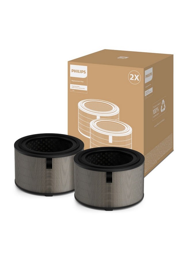 Philips PureProtect 3200 Series HEPA NanoProtect Air Purifier Filter 30.6 x 24.5 x 24.5 cm FY3200/30 Grey and Black - Image 1