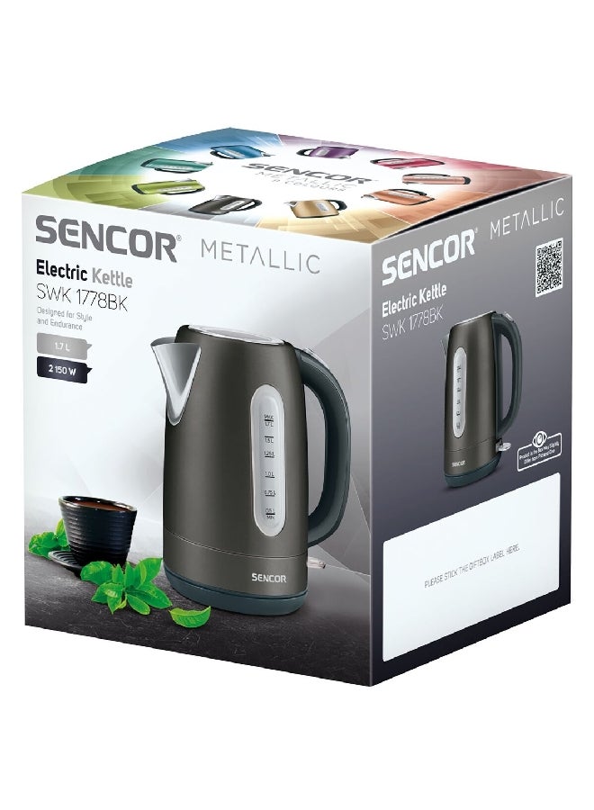 Sencor Stainless Steel Electric Kettle 1.7 L 2150 W JAHSWK41007930 Black - Image 4