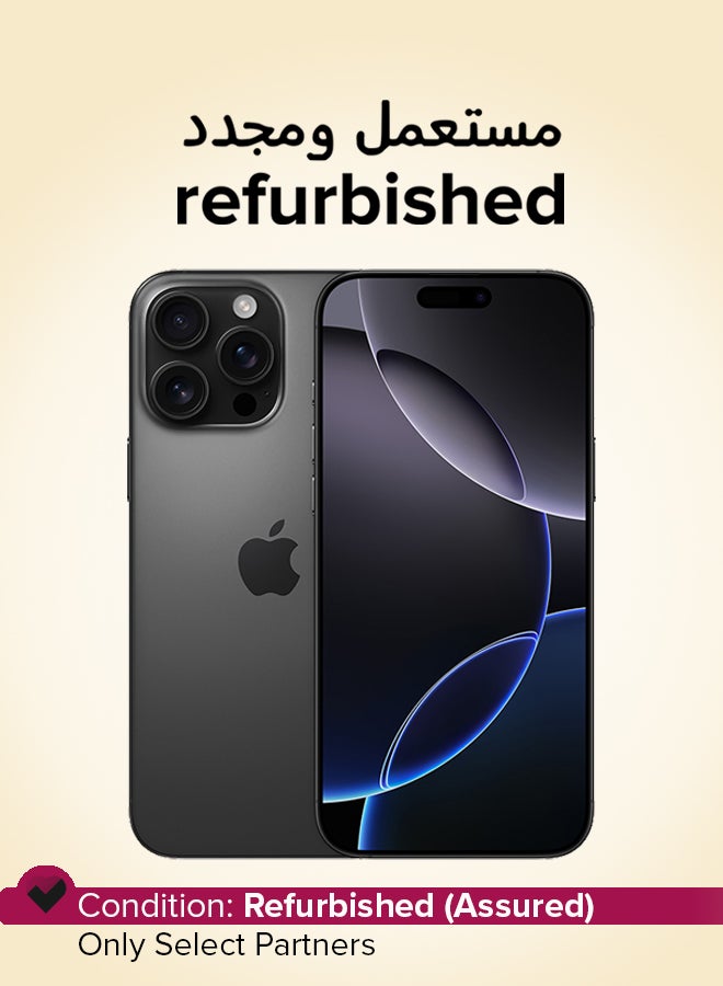 Apple Refurbished - iPhone 16 Pro Max 256GB Black Titanium 5G With FaceTime - International Version - Image 1