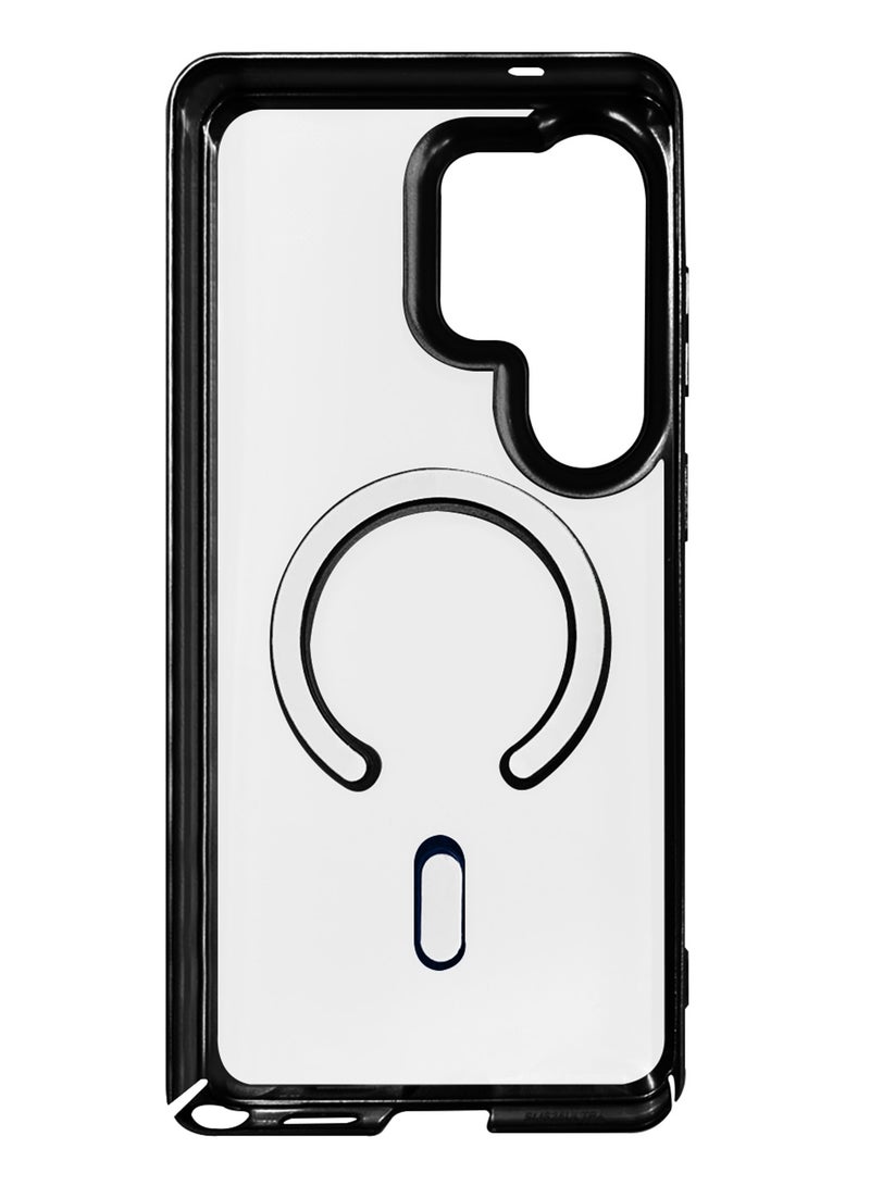 MARGOUN Magnetic Electroplated Protective Case for S26 Ultra - Transparent Back and Lens Shield Black - Image 5