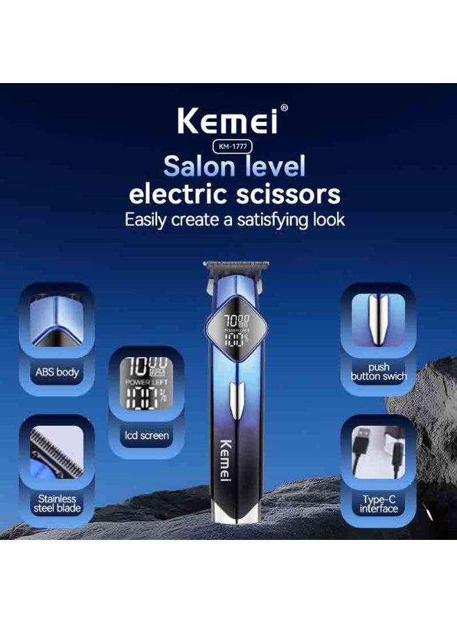 كيمي KM-1777 Professional Shaver and Trimmer with Digital Display and Multiple Combs - Image 3