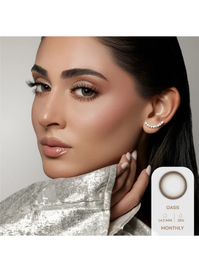 Amara Oasis Monthly Disposable Contact Lenses, Colored Contact Lenses, Cosmetic contact lenses, Gray Contact Lenses, Pack Of 2 - Image 3