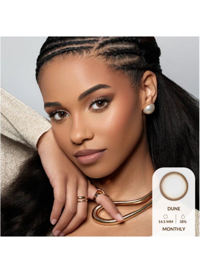 Amara Dune Monthly Disposable Contact Lenses, Colored Contact Lenses, Cosmetic contact lenses, Brown Contact Lenses, Pack Of 2 - Image 2