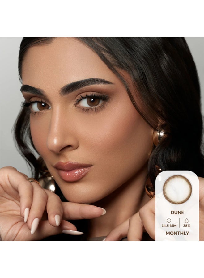 Amara Dune Monthly Disposable Contact Lenses, Colored Contact Lenses, Cosmetic contact lenses, Brown Contact Lenses, Pack Of 2 - Image 3