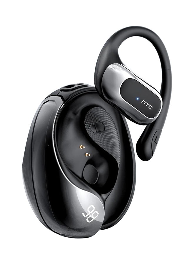 إتش تي سي NE21 OWS Wireless Earbuds, Bluetooth 5.4, AI Translator Earphones, Open-Ear Sport Design, ENC Noise Reduction, HD Bass Sound, Touch Control, Lightweight, 50-Hour Battery Life, Black black - Image 3