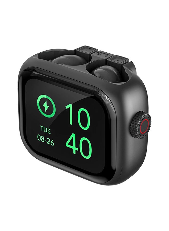 إتش تي سي NE40 In-Ear TWS Wireless Earbuds, Bluetooth 6.0, AI Translator Earphones, Touch Screen Charging Case, Noise Reduction, IPX5 Water Resistance, Built-in Mic, 48-Hour Battery Life, 3-Hour Music Playback, Sport Headphones, Black black - Image 3