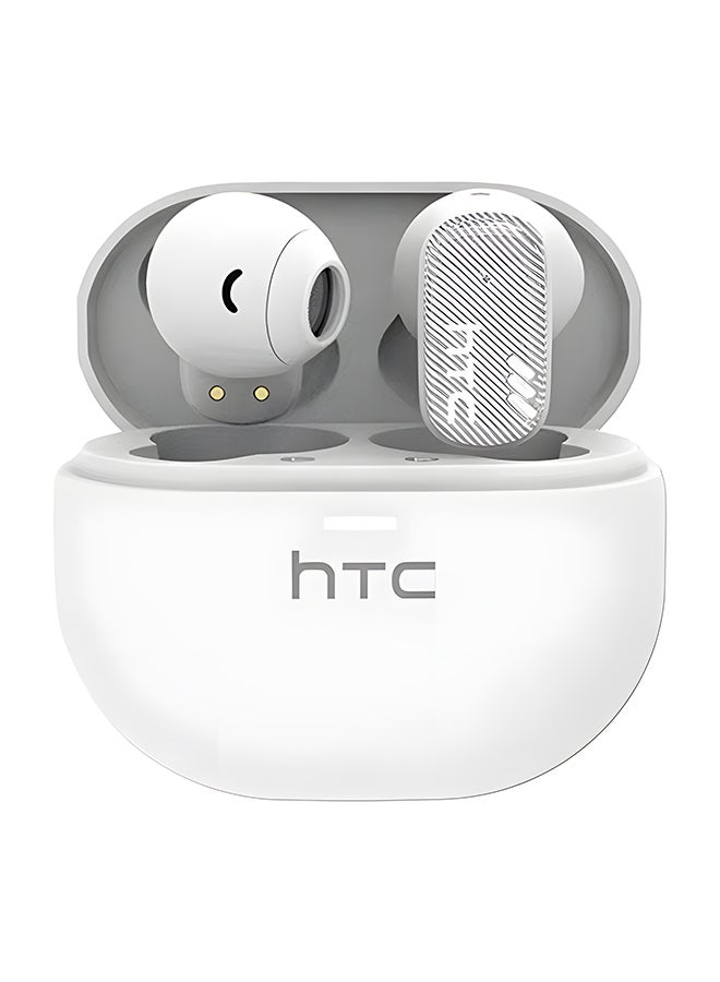 إتش تي سي NE16 In-Ear TWS Wireless Earbuds, Bluetooth 6.0, HiFi Stereo Sound, ENC Noise Reduction, IP54 Water & Dust Resistance, 50-Hour Battery Life, 4.5 Hours of Music Playback, Touch Controls, HD Calls, White white - Image 2