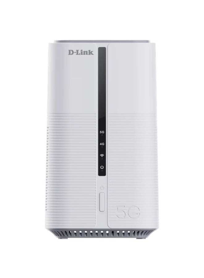 5G Wi-Fi 7 Mobile Hotspot, 360° Signal Reception, WPA3 Security, & Supports up to 512 Users | DWR-8211V White