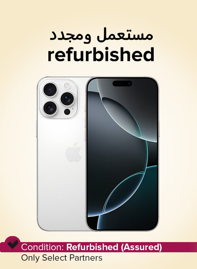 Apple Refurbished - iPhone 16 Pro Max 256GB White Titanium 5G With FaceTime - International Version - Image 1