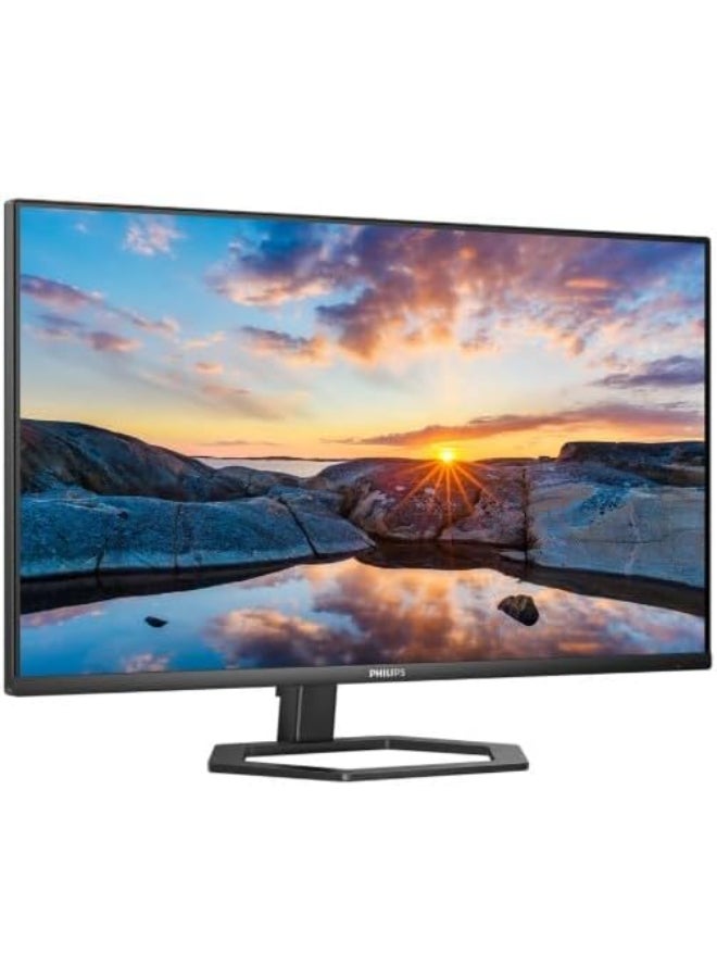 Philips 32E1N5800LA is a 31.5-inch 4K UHD (3840 x 2160) VA monitor designed for productivity and entertainment, featuring a 60Hz refresh rate, 4ms response time, and 300 cd/m² brightness. Black - Image 2