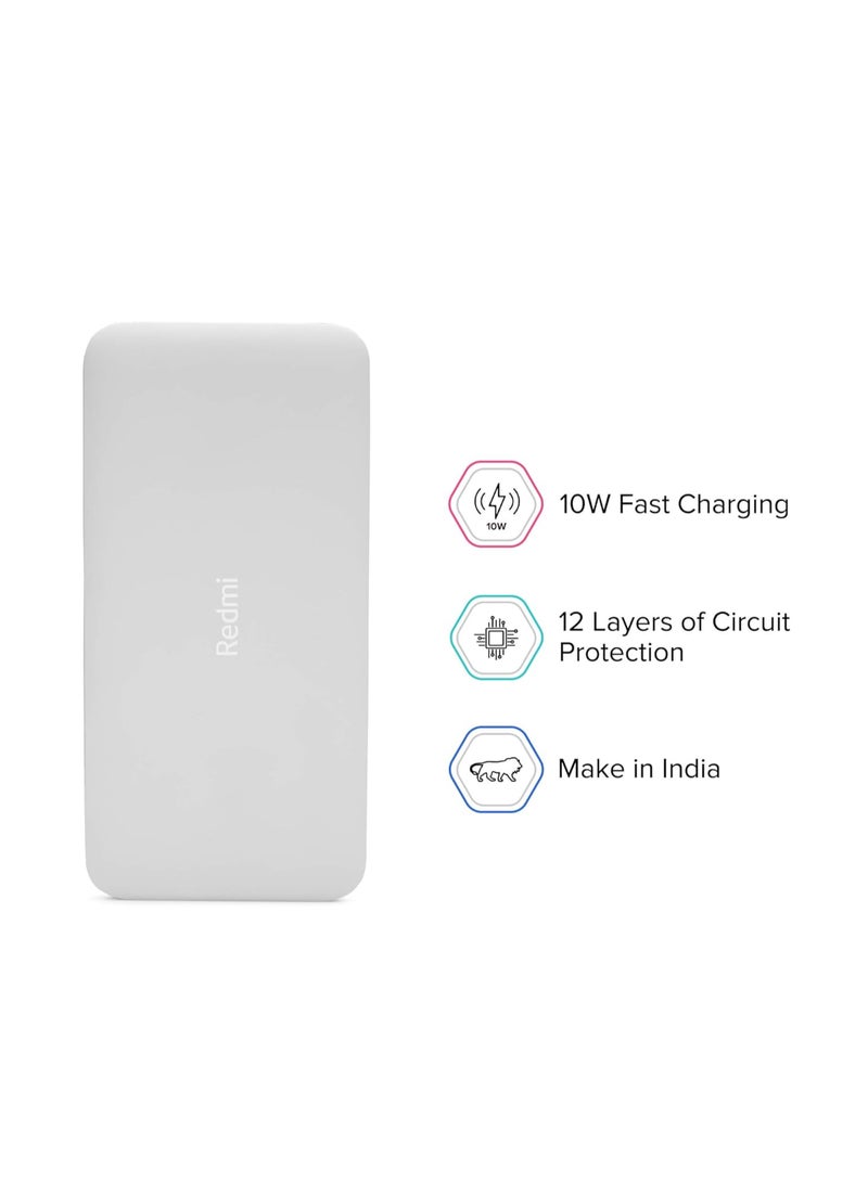 Xiaomi Renewed - 10000mAh Lithium Polymer Power Bank white - Image 2