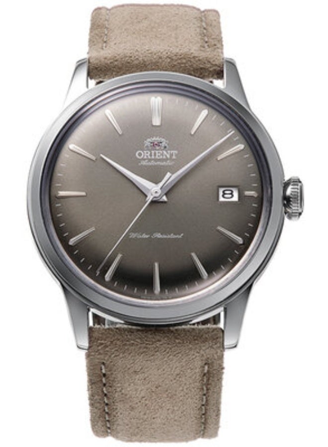 ORIENT Men's Mechanical Classic Bambino Men's Watch RA-AC0M13N30B, 38.4mm Grey Dial, Leather Strap, 30m WR - Image 1