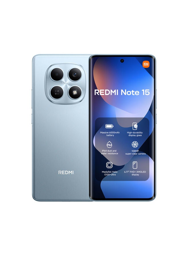 شاومي ريدمي نوت 15 ثنائي الشريحة أزرق 8 جيجابايت رام 256 جيجابايت 4G - نسخة الشرق الأوسط - Image 1