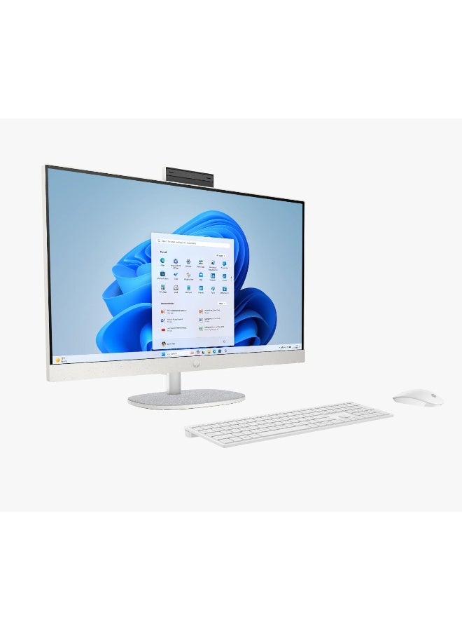 HP All-in-One Desktop – Intel Core Ultra 5 225U / 23.8inch FHD / 512GB SSD / 16GB RAM / Intel UHD Graphics / Windows 11 Home English/Arabic White - Image 2