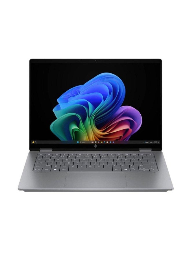 HP OMNIBOOK X FLIP Next Gen AI 14-FK0013NE / AMD Ryzen AI 7 Processor / 32GB RAM / 1TB SSD / DDR5 / 14 Inches 3K OLED Display / AMD Radeon Graphics / Windows 11 Home English/Arabic Silver - Image 1