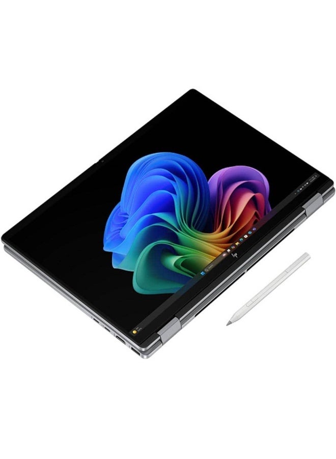 HP OMNIBOOK X FLIP Next Gen AI 14-FK0013NE / AMD Ryzen AI 7 Processor / 32GB RAM / 1TB SSD / DDR5 / 14 Inches 3K OLED Display / AMD Radeon Graphics / Windows 11 Home English/Arabic Silver - Image 2