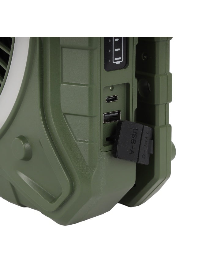 جيباس 8" Rechargeable Solar Fan-Table Box Fans with Remote Control, Smart Panel and LED Lighting/ 3 Modes, 20 Hours Working, Perfect for Home, Office, Camping, Hiking, Indoor and Outdoor Use/ 2 Years Warranty, GF21233 GREEN - Image 5