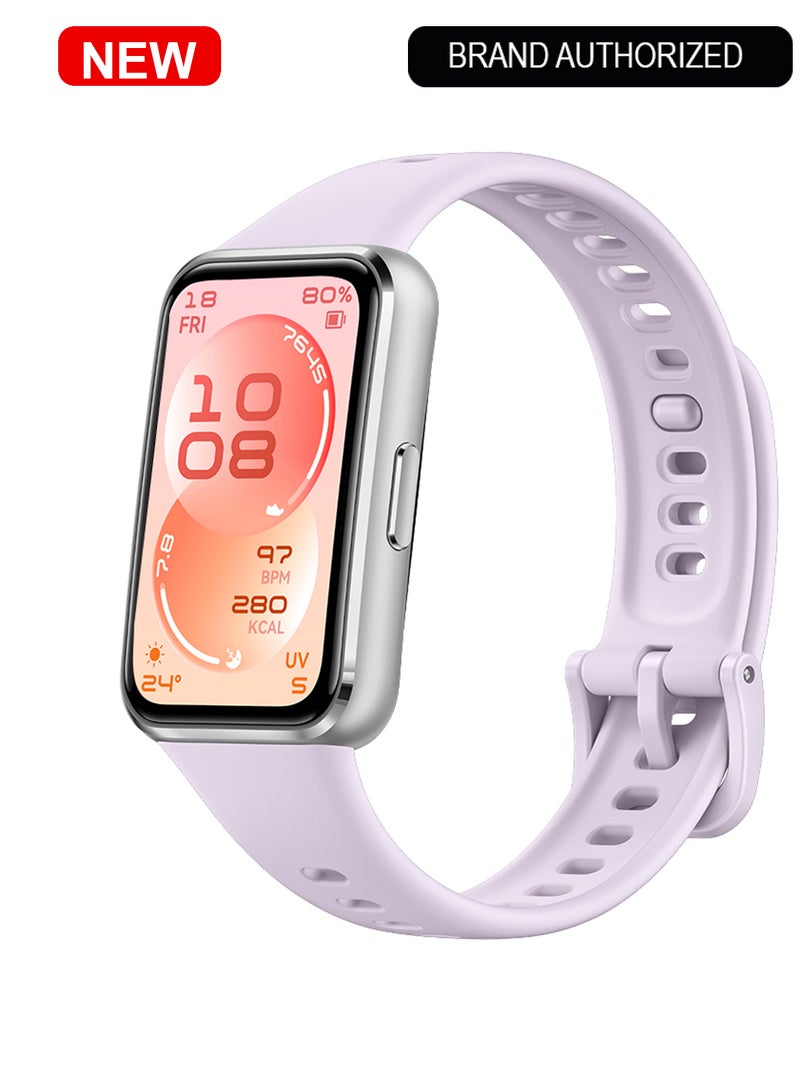 هواوي Band 11 Health and Fitness Tracker, Smart Watch, 24/7 Health Intelligence, HRV, Sleep Tracking, Stress Monitor, Emotional Wellbeing, Ultra-Slim, iOS & Android, Up to 14 Days Battery Life Metallic Purple - Image 1
