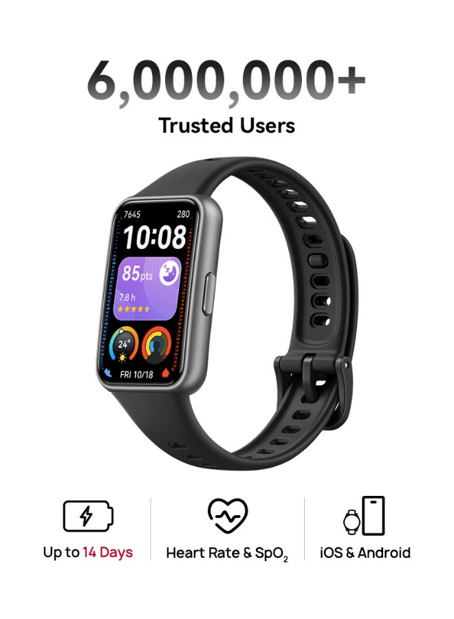 Band 11 Health and Fitness Tracker, Smart Watch, 24/7 Health Intelligence, HRV, Sleep Tracking, Stress Monitor, Emotional Wellbeing, Ultra-Slim, iOS & Android, Up to 14 Days Battery Life Black