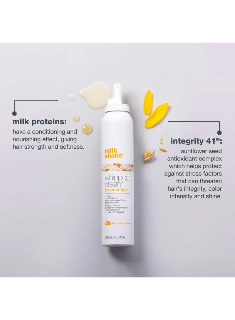 بيوتي جيفت Milk Shake Leave-In Conditioning Whipped Cream for Dry & Color Treated Hair â€“ Lightweight Moisturizer with Milk Proteins & Integrity 41 Complex for Softness, Shine & Manageability, 200ml - Image 5