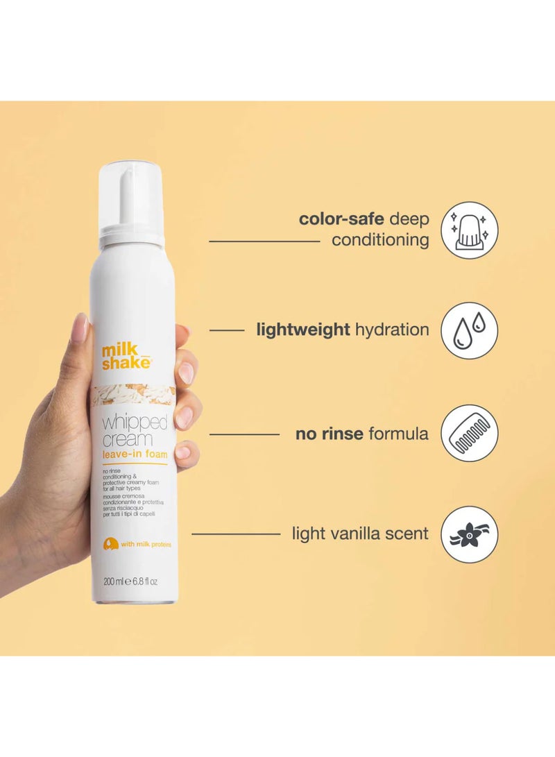 بيوتي جيفت Milk Shake Leave-In Conditioning Whipped Cream for Dry & Color Treated Hair â€“ Lightweight Moisturizer with Milk Proteins & Integrity 41 Complex for Softness, Shine & Manageability, 200ml - Image 4