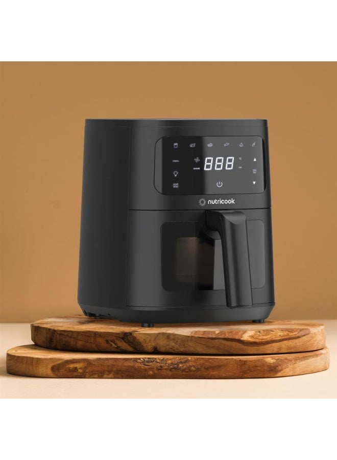 nutricook Air Fryer Essentials Vision 4.5L – 8 Cooking Programs, Ceramic Coating, See-Through Window with Light, Easy Clean Basket, PFOA & BPA Free, 2-Year Warranty,  NC-AFE150 4.5 L 1300 W AFE150 black - Image 3