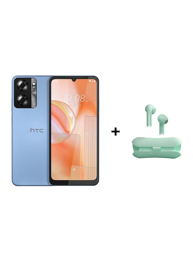 إتش تي سي وايلد فاير E5 ثنائي الشريحة 4G حتى 8GB* (4+4) RAM 128GB أزرق + نكست بوت E18 TWS - نسخة الشرق الأوسط - Image 1