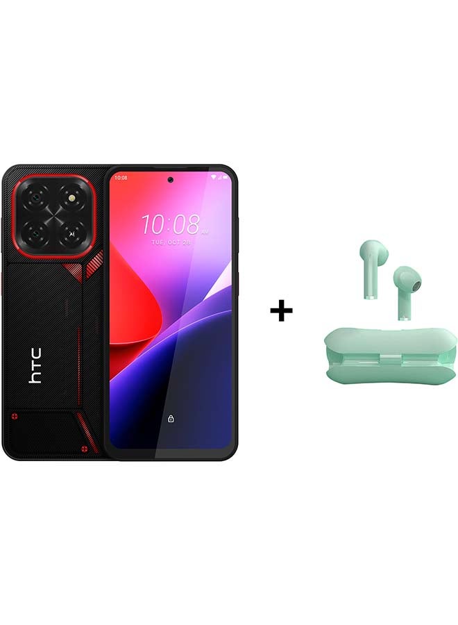 إتش تي سي Wildfire E7 Elite Dual SIM 5G upto 12GB* (6+6) RAM 128GB NFC Black + Nextbot E18 TWS - Middle East Version - Image 1