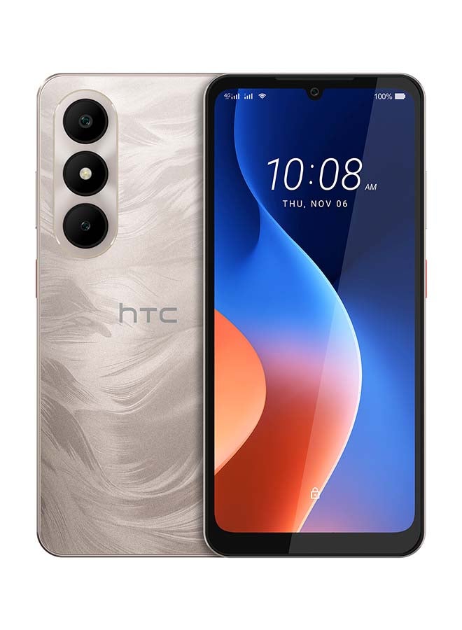 إتش تي سي Wildfire E7 Life Dual SIM 4G upto 12GB* (6+6) RAM 256GB 50MP Camera Champagne Gold + Nextbot E18 TWS - Middle East Version - Image 2