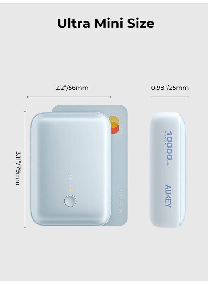 أوكي AUKEY Spark Mini 10000 Compact Fast Charging Slim Power Bank PB-Y55 grey - Image 1