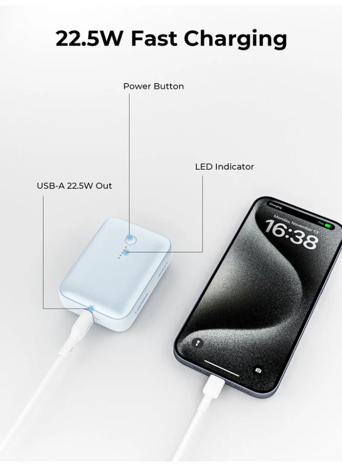 أوكي AUKEY Spark Mini 10000 Compact Fast Charging Slim Power Bank PB-Y55 grey - Image 4