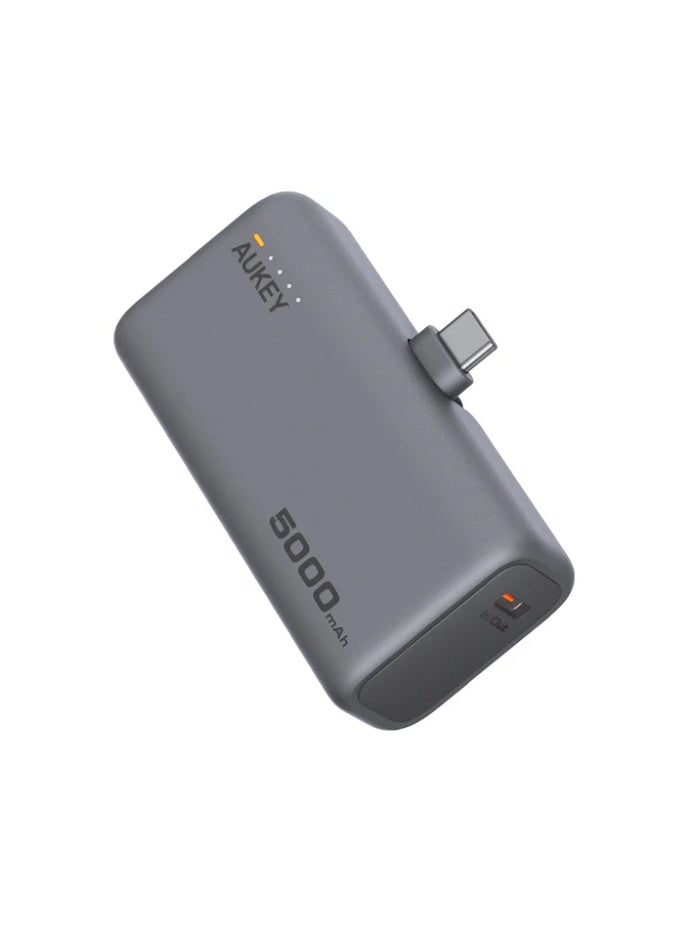 AUKEY Spark Mini 5000 Portable Power Bank with Built-in USB-C Port PB-Y59 grey - Image 1