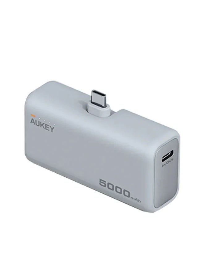 أوكي AUKEY Spark Mini 5000 Portable Power Bank with Built-in USB-C Port PB-Y59 white - Image 1