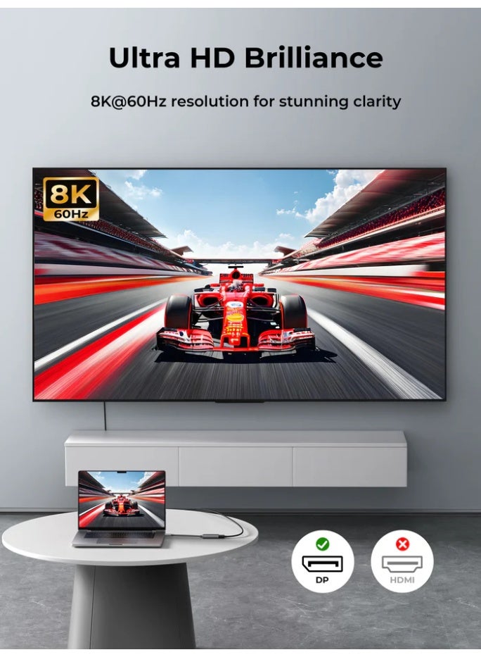 AUKEY UH-D01 USB-C to Displayport Hub Adapter grey - Image 5