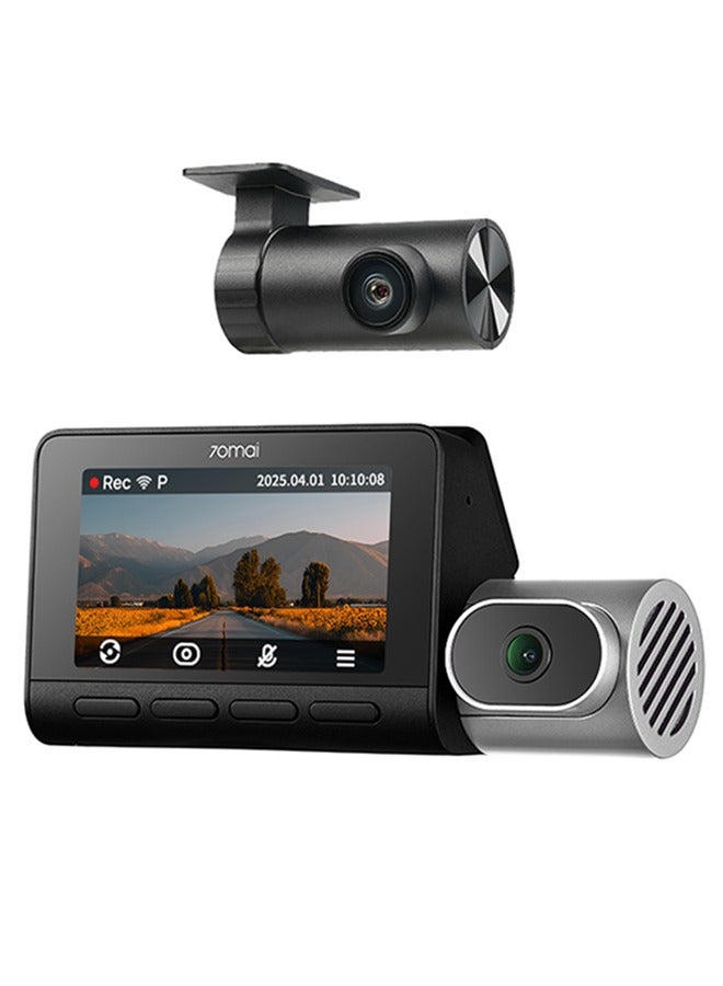 70 ماي 70mai 4K 3 Channel T800-2 Dash Cam, Car Camera with Free 256GB Card, STARVIS 2 IMX678, HDR Night Vision, WiFi 6, 4G LTE, ADAS, 24H Parking Mode, Supercapacitor Max Support 512G - Image 1