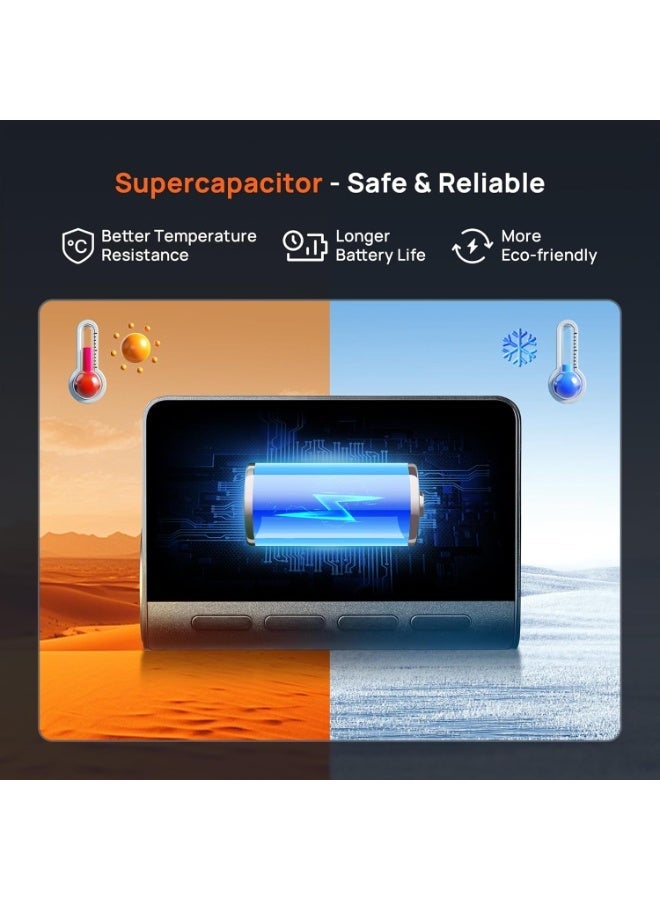 70 ماي 4K A800SE Set Dash cam HDR Dual-channel Recording with resolution up tp 3840x2160 & 3 inch screen Supports WI-FI 6 & Built-in GPS and ADAS with 4K 30FPS With HDR & voice control & buffered Emergency Recording - Image 4