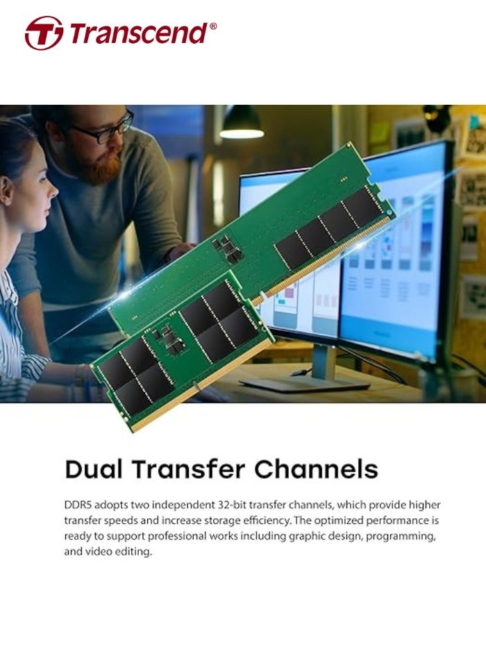 Transcend 16GB RAM DDR5 5600MHz CL46 (1Rx8) Laptop Memory - JM5600ASE-16G - 7cm Black - Image 5