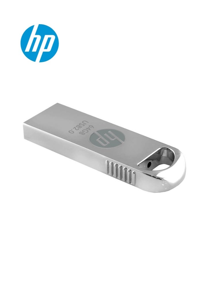 HP v206w 64GB USB 2.0 Flash Drive | Anti-slip grip | HPFD206W-64 Silver - Image 3