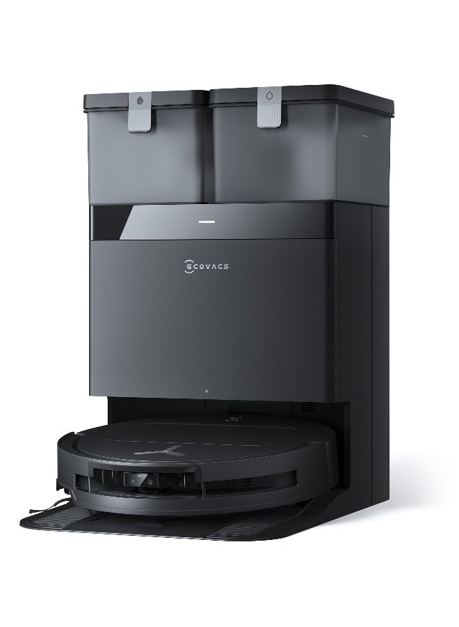 إيكوفاكس روبوت تنظيف ECOVACS DEEBOT T50 PRO OMNI كنس ومسح، قوة شفط 15000 باسكال، محطة تفريغ وغسيل وتجفيف تلقائي، فرشاة ZeroTangle مضادة للتشابك، تجنب عقبات AIVI ثلاثي الأبعاد، أسود 75 W DDX67 - Image 2