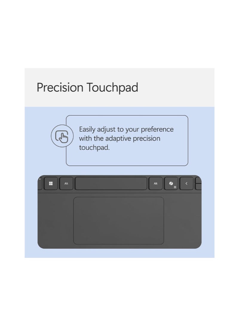 مايكروسوفت Surface Pro Keyboard for Surface Pro 12-Inch Device - Keyboard Only, Alcantara Material, Slate - Image 4