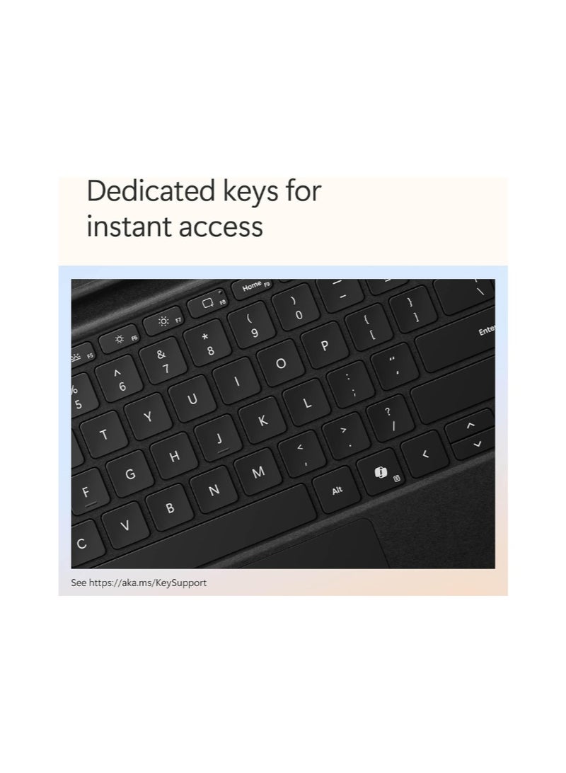 Microsoft Surface Pro Flex Keyboard With Pen Storage Alcantara Keyboard for Surface Pro 8/9/11th Edition, Windows 11 Copilot+ PC, English, Black Black - Image 5