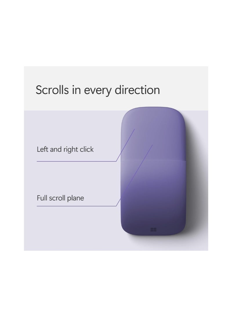 Microsoft Surface Wireless Arc Bluetooth Mouse, Violet - Image 5