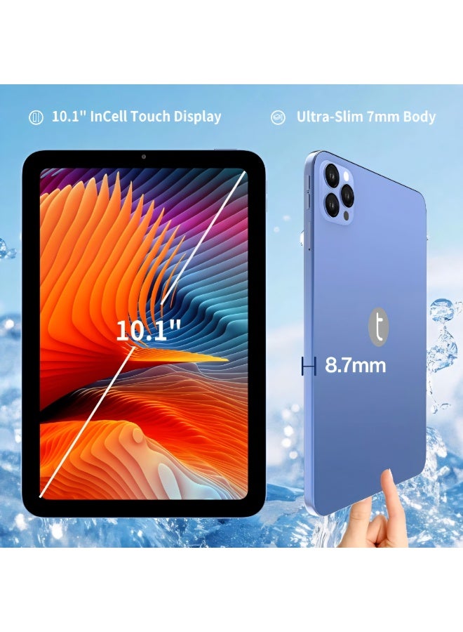 Oteeto Tab 19, 10.1 Inch Tablet, 12GB RAM, 512GB Storage, Octa Core CPU, 8000mAh Battery, 13MP and 8MP Camera, Dual SIM, WiFi, GPS, with Keyboard and Touch Pen (Blue) - Image 2