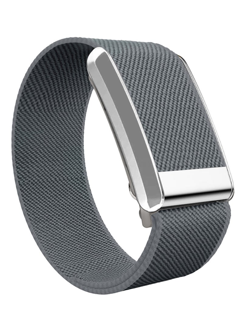 MARGOUN Replacement Nylon Band for Whoop 5.0 with Silver Clip, Adjustable Fitness Sport Wrist Strap for Men & Women- Gray - Image 2